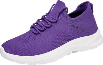 Generic Slip on Running Shoes for Women Ladies Lightweight Orthopedic Trainers Casual Sneakers Fashion Breathable Mesh Shoes Big Size Thick Bottom Womens Fron