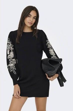 Only jurk gebreid zwart