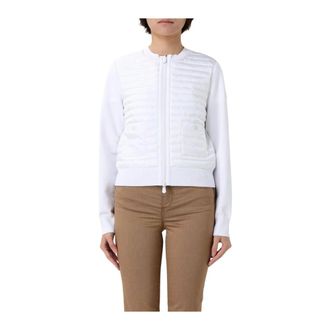 Save The Duck Winter Jackets, female, White, Size: XS Quilted Jacket Knit Sleeves WaterResistant