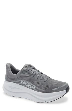 Hoka One One Bondi 9 Running Shoe in Asteroid /Silver at Nordstrom, Size 11.5