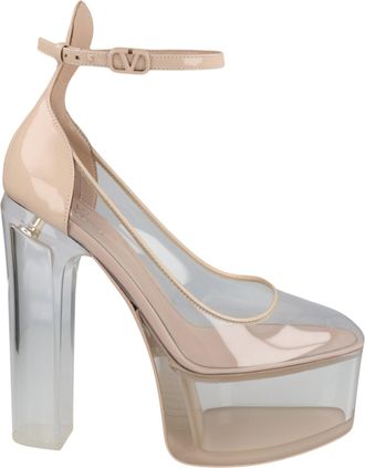 Valentino Tan-Go Transparent PVC Platform Pumps
