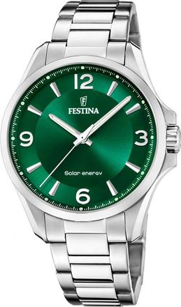 Festina F20656-3 Mens Solar Energy Watch - Silver - One Size