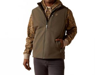 Ariat Logo Softshell Vest In Dark Green Heather