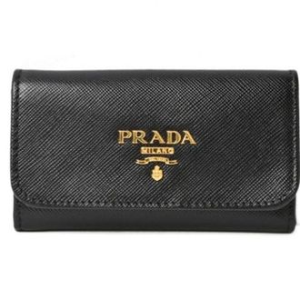 Prada Pre-owned Accessories, female, Black, Size: ONE SIZE Pre-owned Leather Key-holder