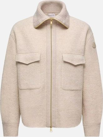 Moncler Womens Womens Zip Overshirt Beige - Cream - Size: 14