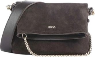 HUGO BOSS Yelena Flap Crossbody - Dames - Schoudertassen - Bruin - ONE Size - Leer - Tassen