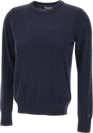 Sun 68 Basic Sweater - Dames - Ronde hals truien - Blauw - M - Katoen - Truien & Vesten