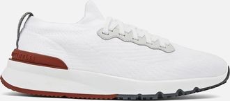 Brunello Cucinelli Mens Stretch Knit Sneakers White - Size: 11