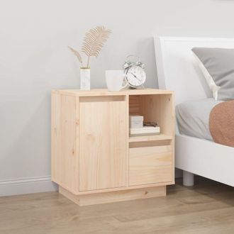 vidaXL Comodino 50x34x50 cm in Legno Massello di Pino - Vidaxl