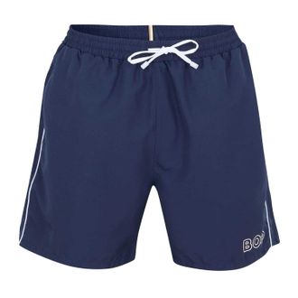HUGO BOSS Heren zwemshort met zijstreep (Donkerblauw)