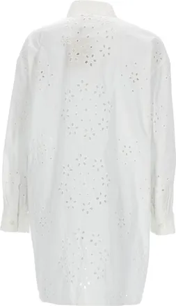 Herno Perforated Cotton Blend Shirt - White