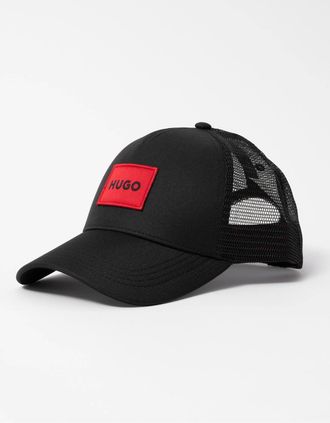 HUGO BOSS Mens HUGO Kody Mens Logo Patch Cap - Black 001 - Size: ONE size