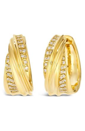 Hueb Dunas 18K Gold & Diamond Hoop Earrings in Yellow Gold at Nordstrom
