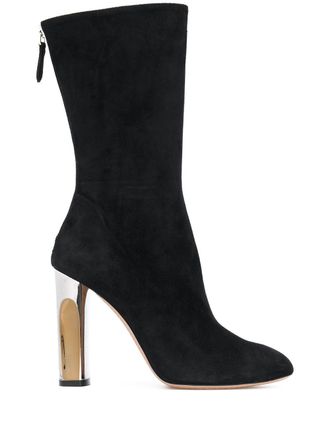 Alexander McQueen sculpted heel fitted boots - Nero