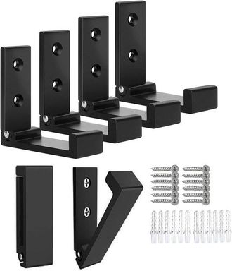 OEM Juego De 6 Ganchos De Pared Plegables Autoadhesivos Para Abrigos, Llaves Y Toallas - Negro