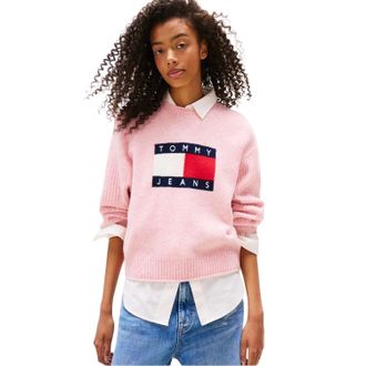 Tommy Jeans Dames/Dames Vlaggentrui (Roze)
