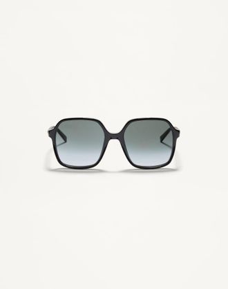 Valentino Occhiale Rettangolare In Acetato Donna NERO/GRIGIO 56