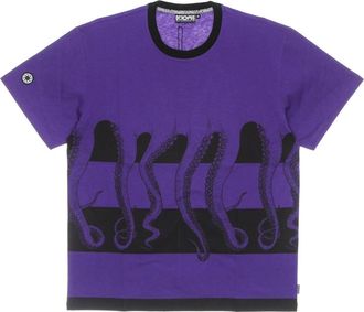 Octopus Paarse Fullback Tee Heren T-shirt - Heren - T-shirts - Paars - XL - Katoen - Tops