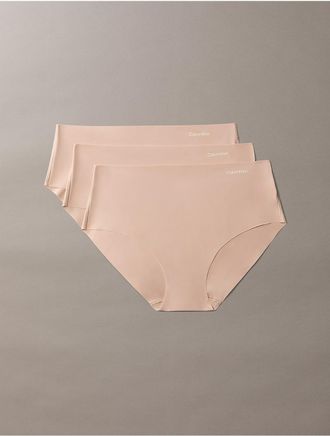 Calvin Klein Womens Invisibles 3-Pack Hipster - Brown - XL