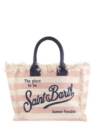 MC2 Saint Barth Vanity Canvas-Tasche mit Streifenmuster