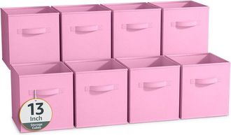 Sorbus 13In 8 Pack Collapsible Fabric Storage Bins