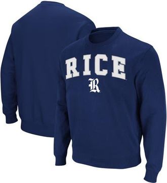 Colosseum Mens Colosseum Navy Rice Owls Arch & Logo Tackle Twill Pullover Sweatshirt at Nordstrom, Size Xxx-Large