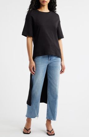 Mango Iris T-Shirt Midi Dress in Black at Nordstrom, Size Medium