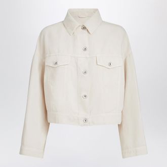 Brunello Cucinelli Garment-dyed cotton and linen outerwear with monile detail