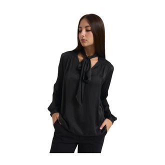 Manila Grace Dames, Blouses & Shirts, Zwart, Maat: XS Viscose