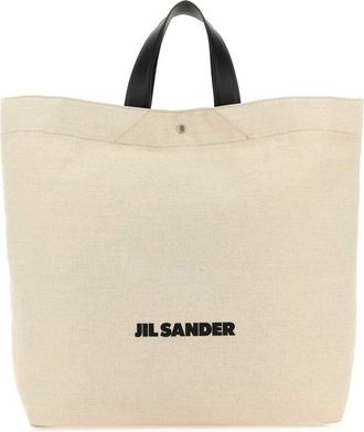 Jil Sander Sand Canvas Flat Shopping Bag