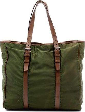 Prada Pre-owned Prada Leather Trimmed Tessuto Tote Ladies XC4HSMRLT4V4ZIXS