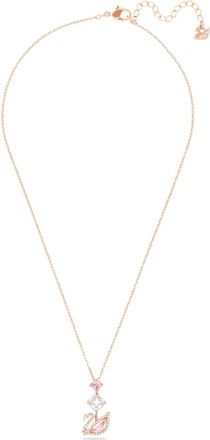 Swarovski Dames Hanger Roze Kristal Ros&eacute;goud Swan 5473024 - Dames - Kettingen - Geel - ONE Size - Accessoires