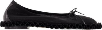 Simone Rocha Womens Tutu Frill Ballerinas - Black - Size EU 40