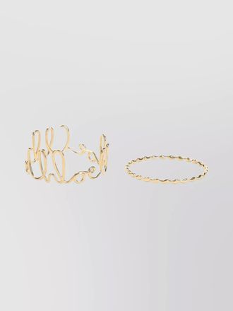 Chlo&eacute; brass bracelet set