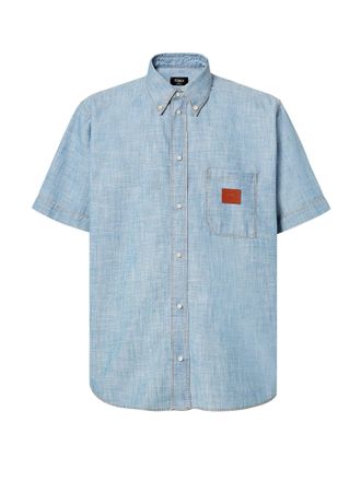 Fendi Cotton Shirt With Denim Effect