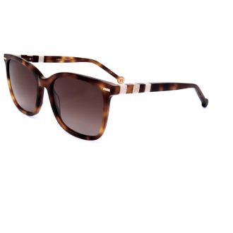 Carolina Herrera Womens Havana Ivory 57mm Sunglasses