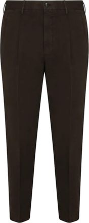 Incotex Brown Slim Fit Cropped Pants