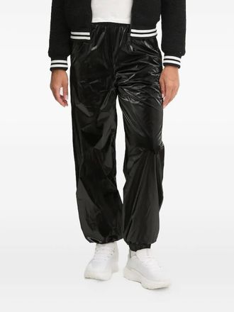 Guess Co elastic-cuffs straight trousers - Black