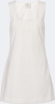 Poss&eacute; Odette ramie and cotton minidress
