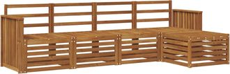 vidaXL Conjunto De Sof&aacute;s De Exterior 5 Uds. Natural Vidaxl
