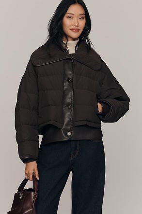 Rag & Bone Gloria Mixed Media Puffer Jacket