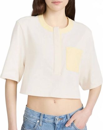 Frame Denim Bodega Tee In Lemon Multi