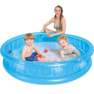 Trade Shop Trade Shop - Piscina Gonfiabile Rotonda Con Lato Morbido A Mosaico 155 X 32 Cm Per Bambini 016181