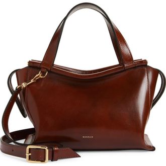 Wandler Ida Leather Top Handle Bag in Palissander Glaze 1775 at Nordstrom