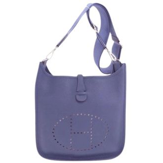 Herm&egrave;s Pre-owned Vintage Schoudertas - Dames - Pre-owned - Paars - Maat: ONE Size Leer
