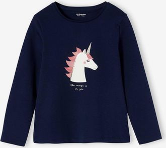 Vertbaudet Mädchen Shirt mit Hase marine