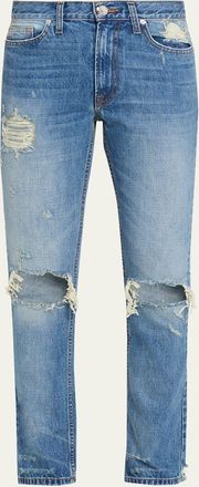 Brandon Maxwell The Riggs Distressed Crop Cigarette Jeans