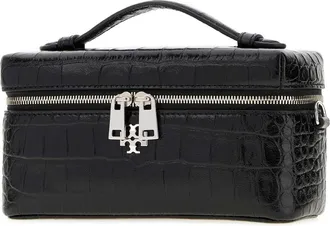 Tory Burch Charlie Vanity Top Handle Bag - Black