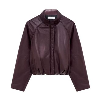 Iro Delta Jacket - Dames - Leren en Su&egrave;de Jassen - Rood - XL - Leer - Jassen