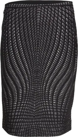 Diane Von F&uuml;rstenberg Kokerrok met jacquard - Zwart